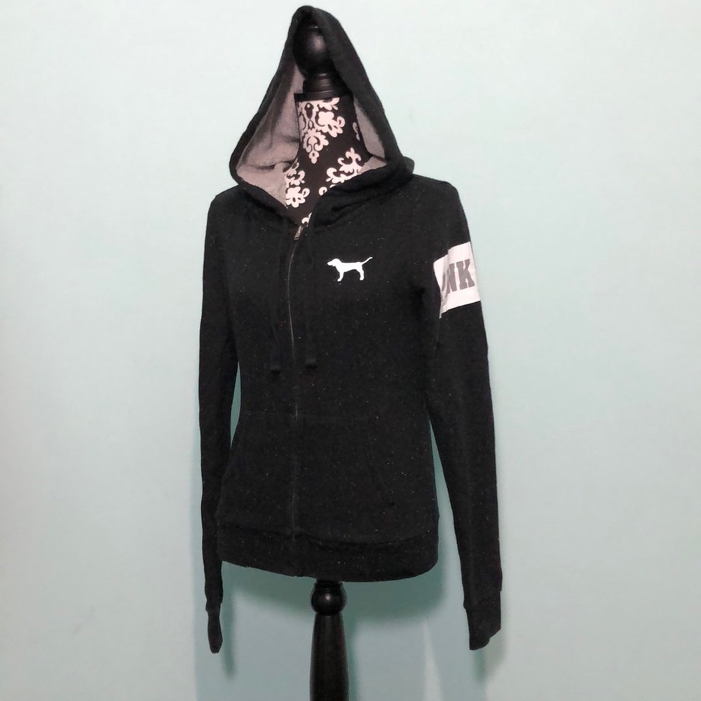 Pink by Victoria’s Secrets Black Speckled Full Zip